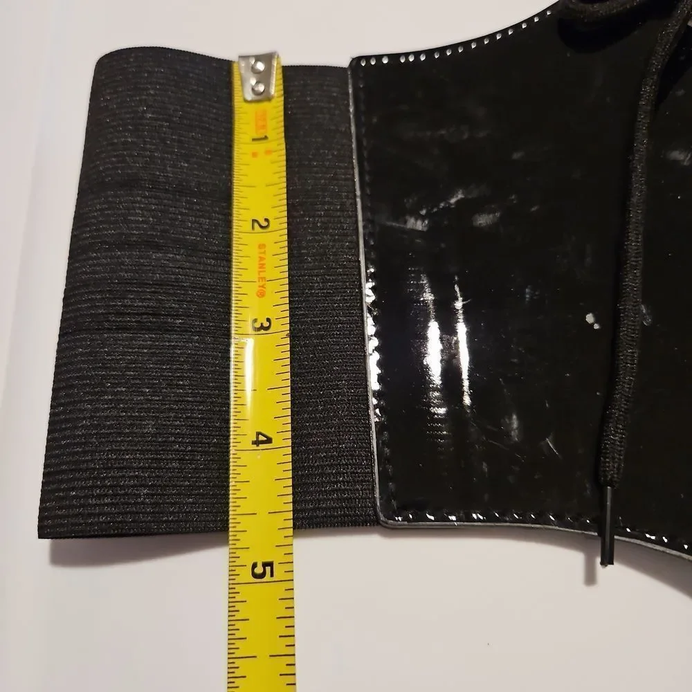 Black Lace-Up Corset Belt  Elastic Strech waist 26